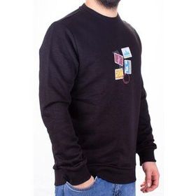 Twister 1929 Siyah Bisiklet Yaka Erkek Sweatshirt