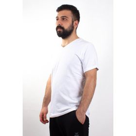 Twister Jeans 1827 Beyaz V Yaka Erkek T-shirt