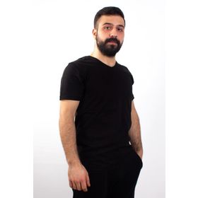 Twister Jeans 1827 Siyah V Yaka Erkek T-shirt