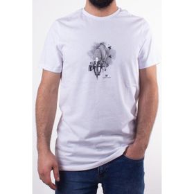 Twister Jeans 2088 Beyaz Bisiklet Yaka Erkek T-shirt