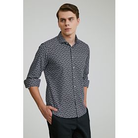 Twn 0EF020210256001M Siyah Slim Fit Erkek Gömlek