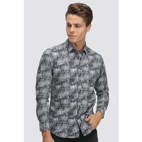 Twn 0EF020210256001M Siyah Slim Fit Erkek Gömlek