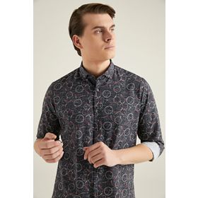 Twn 0EF020210256001M Siyah Slim Fit Erkek Gömlek