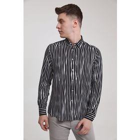 Twn 0EF020210256001M Siyah Slim Fit Erkek Gömlek