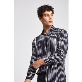 Twn 0EF020210256104M Lacivert Slim Fit Erkek Gömlek