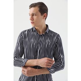 Twn 0EF020210256104M Lacivert Slim Fit Erkek Gömlek