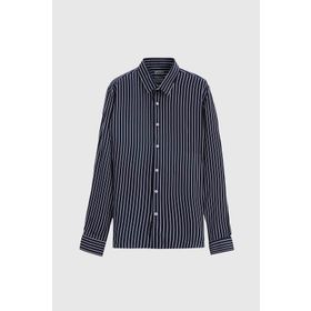Twn 0EF020210256104M Lacivert Slim Fit Erkek Gömlek