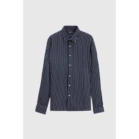 Twn 0EF020210256104M Lacivert Slim Fit Erkek Gömlek