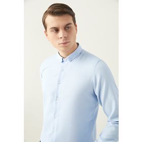 Twn 0EF020210260701M Mavi Slim Fit Erkek Gömlek