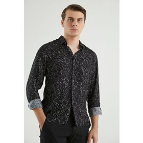 Twn 0EF020211260001M Siyah Slim Fit Erkek Gömlek