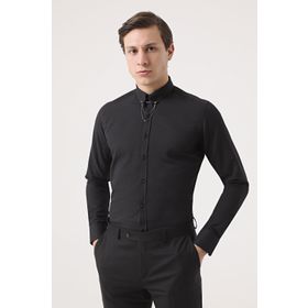 Twn 0EF020211260001M Siyah Slim Fit Erkek Gömlek