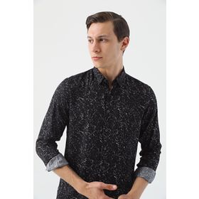 Twn 0EF020211260001M Siyah Slim Fit Erkek Gömlek