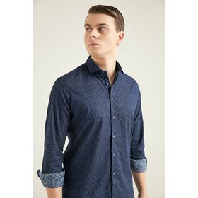 Twn 0EF020211301101M Lacivert Slim Fit Erkek Gömlek