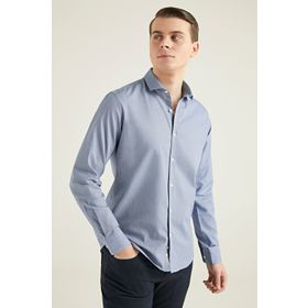 Twn 0EF020211301101M Lacivert Slim Fit Erkek Gömlek