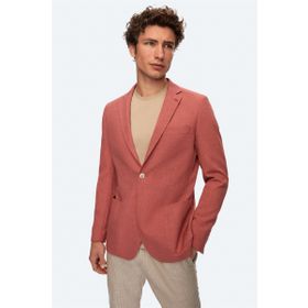 Twn 0EF04R104409M Slim Fit Gül Kurusu Armürlü Kumaş Ceket
