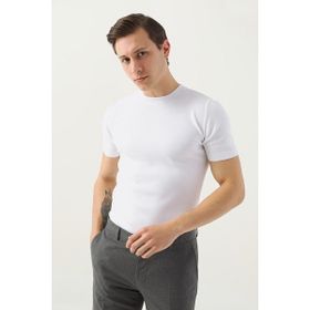 Twn 0EF069421003M Slim Fit Camel Düz Örgü T-shirt