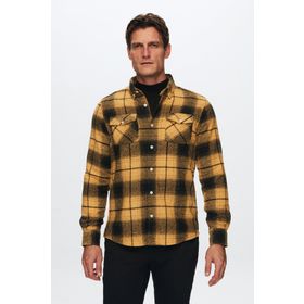 Twn 1EC02ORTODN04 Slim Fit Sarı Oduncu Gömlek