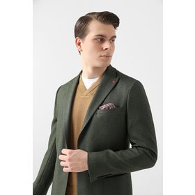 Twn 1EF04X520464M401 Yeşil Slim Fit Erkek Ceket