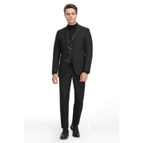 Twn 3EFY5KMBN053M001 Siyah Slim Fit Kombinli Takım Elbise