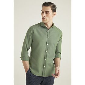 Twn 6EF02ORT00288 Slim Fit Haki Oxford Erkek Gömlek