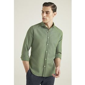 Twn 6EF02ORT00288 Slim Fit Haki Oxford Erkek Gömlek