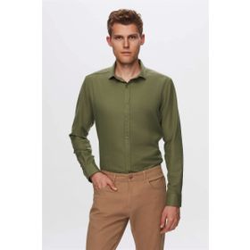 Twn 6EF02ORT00288 Slim Fit Haki Oxford Erkek Gömlek