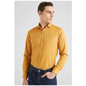 Twn 6EF02ORT00288 Slim Fit Hardal Oxford Erkek Gömlek