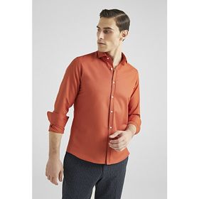 Twn 6EF02ORT00288 Slim Fit Turuncu Oxford Erkek Gömlek