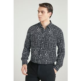 Twn 8EC02AP26259D Slim Fit Siyah Erkek Gömlek