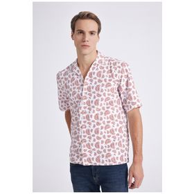 Twn 8EC02ORT06334 Relaxed Beyaz Baskılı Gömlek