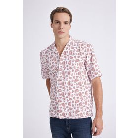 Twn 8EC02ORT06334 Relaxed Beyaz Baskılı Gömlek