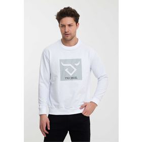 Twobull Oslo Beyaz Erkek Sweatshirt