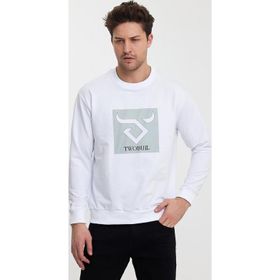 Twobull Oslo Beyaz Erkek Sweatshirt