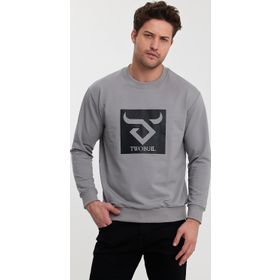 Twobull Oslo Gri Erkek Sweatshirt