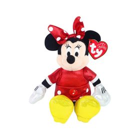 Ty Parlak Kırmızı Elbiseli Sesli Minnie Mouse 15 cm Peluş Oyuncak