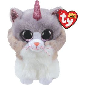 TY Peluş Beanie Boo's Asher Boynuzlu Kedi 15 cm Peluş Oyuncak