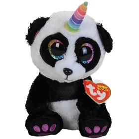 TY Peluş Beanie Boo's Paris Tek Boynuzlu Panda 24 cm Peluş Oyuncak