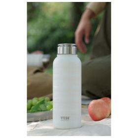 Tyeso 1000 ml Beyaz Drum Vakumlu Paslanmaz Çelik Taşıma Kulplu Termos
