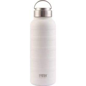 Tyeso 1000 ml Beyaz Drum Vakumlu Paslanmaz Çelik Taşıma Kulplu Termos