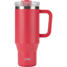Tyeso 1200 ml Kırmızı Qq Sızdırmaz Pipetli Çift Duvarlı Vakumlu Termos