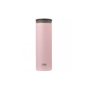 Tyeso 500 ml Pembe Flat Vakumlu Paslanmaz Çelik Taşıma Saplı Termos