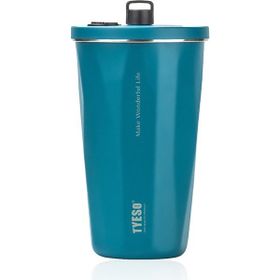 Tyeso 600 ml Mavi Crush Tumbler Vakumlu Paslanmaz Çelik Termos
