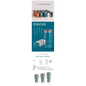 Tyeso 600 ml Mavi Dailyneed Vakumlu Paslanmaz Çelik Termos