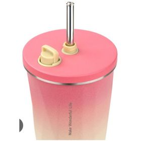 Tyeso 600 ml Pembe Candy Tumbler Vakumlu Paslanmaz Çelik Termos