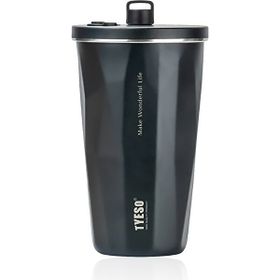 Tyeso 600 ml Siyah Crush Tumbler Vakumlu Paslanmaz Çelik Termos