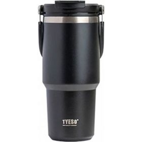 Tyeso 600 ml Siyah Dailyneed Vakumlu Paslanmaz Çelik Termos