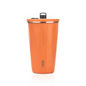 Tyeso 600 ml Turuncu Crush Tumbler Vakumlu Paslanmaz Çelik Termos