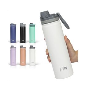 Tyeso 750 ml Beyaz Racket Vakumlu Paslanmaz Sızdırmaz Çift Duvarlı Termos
