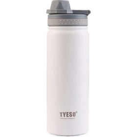Tyeso 750 ml Beyaz Racket Vakumlu Paslanmaz Sızdırmaz Çift Duvarlı Termos