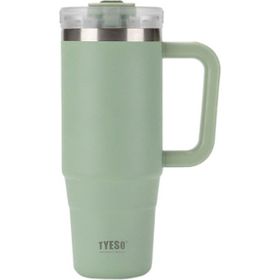 Tyeso 900 ml Açık Yeşil Qq Sızdırmaz Pipetli Çift Duvarlı Vakumlu Termos